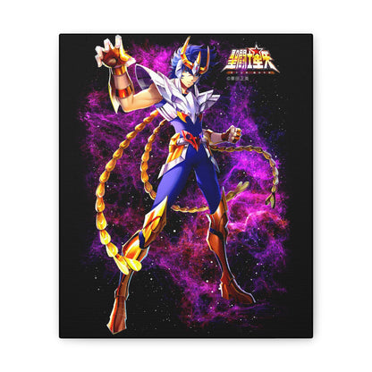Phoenix Nero Canvas Wall Art - Cosmic Warrior Artwork for Anime Lovers - CreativeRino