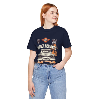 Classic Car Garage Unisex Jersey Short Sleeve Tee - CreativeRino