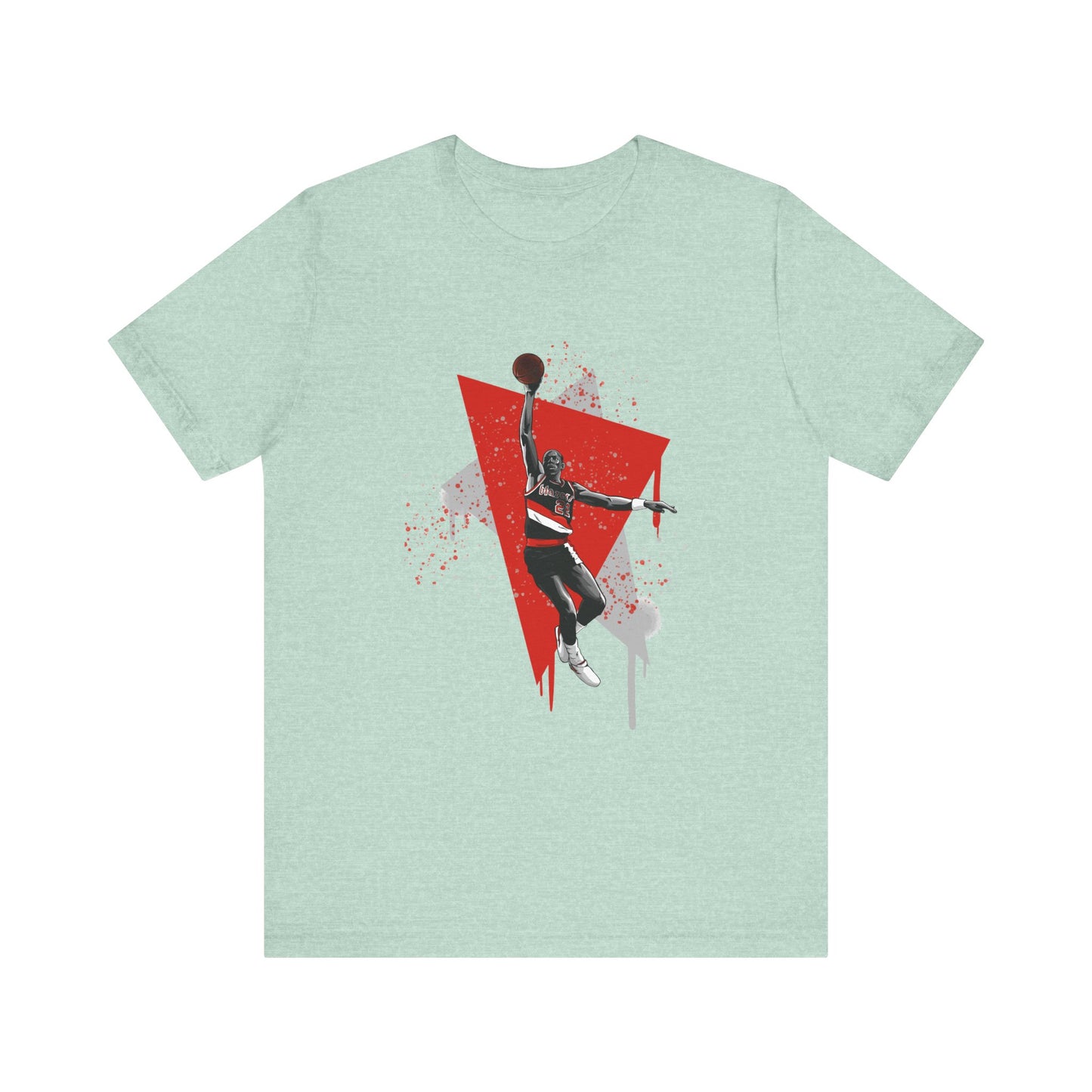 Unisex Clyde Drexler Jersey Short Sleeve Tee Basketball T-shirt - CreativeRino