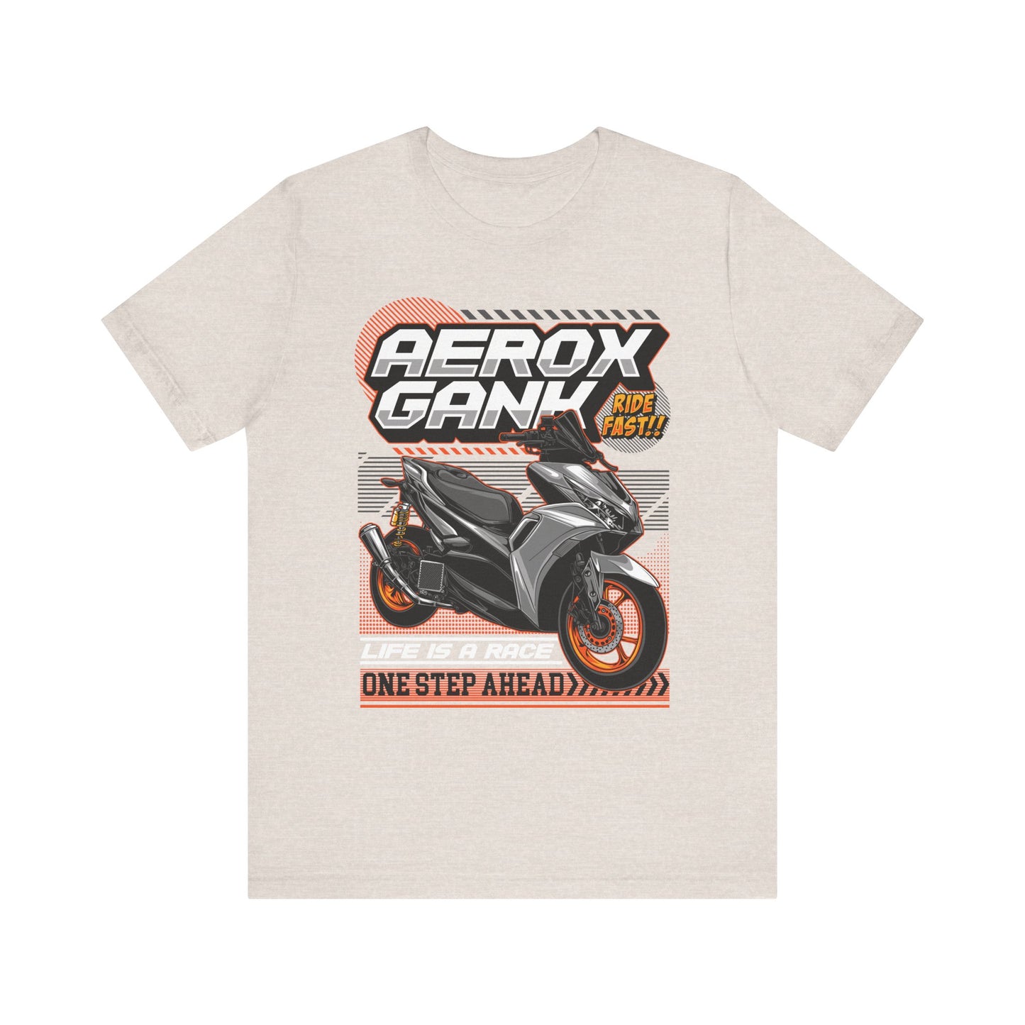 Stylish Scooter Graphic Tee - AEROX GANk - Ride Fast T-shirt - CreativeRino