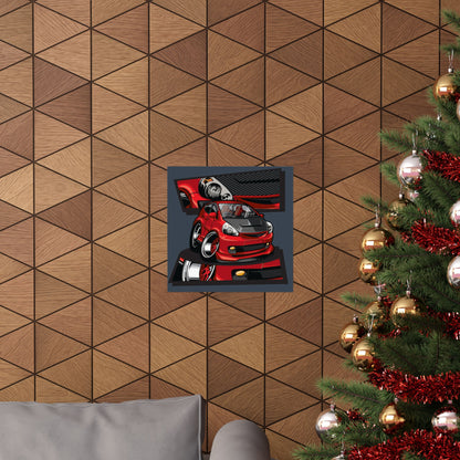 Automotive Art Poster - Matte Square Car Design - Perfect Poster for Enthusiasts - CreativeRino