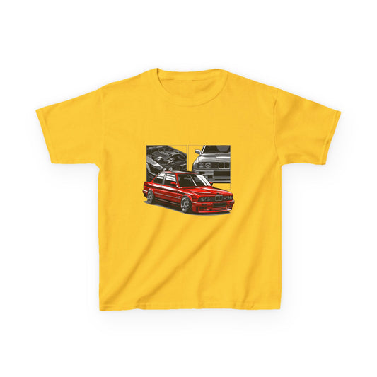 Kids Car Enthusiast Tee - Vintage Racing Design - CreativeRino