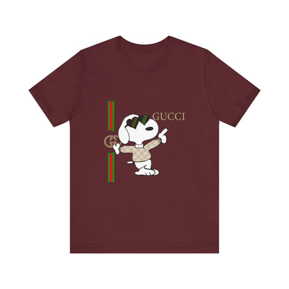 Snoopy Gucci Unisex Jersey Short Sleeve T-shirt - CreativeRino