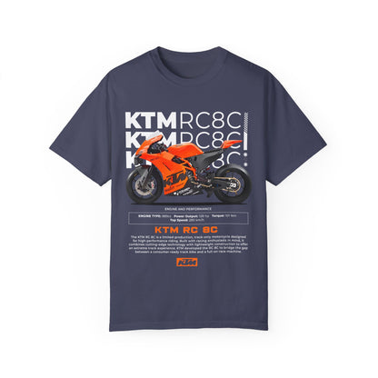 KTM RC 8C Unisex Garment-Dyed T-Shirt - Perfect for Motorcycle Enthusiasts - CreativeRino