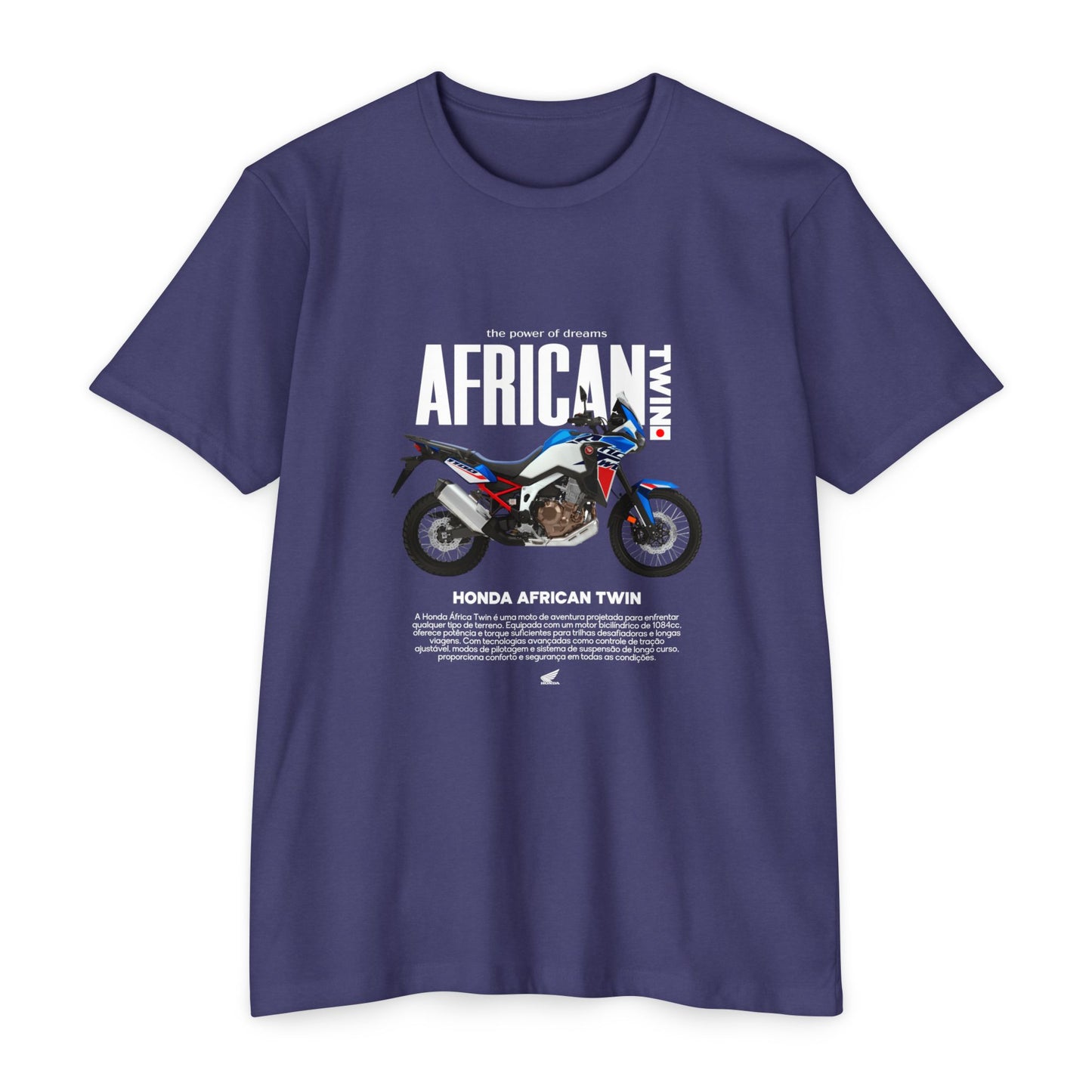 Honda African Twin Unisex T-Shirt - Power of Dreams Motorcycle Tee - CreativeRino