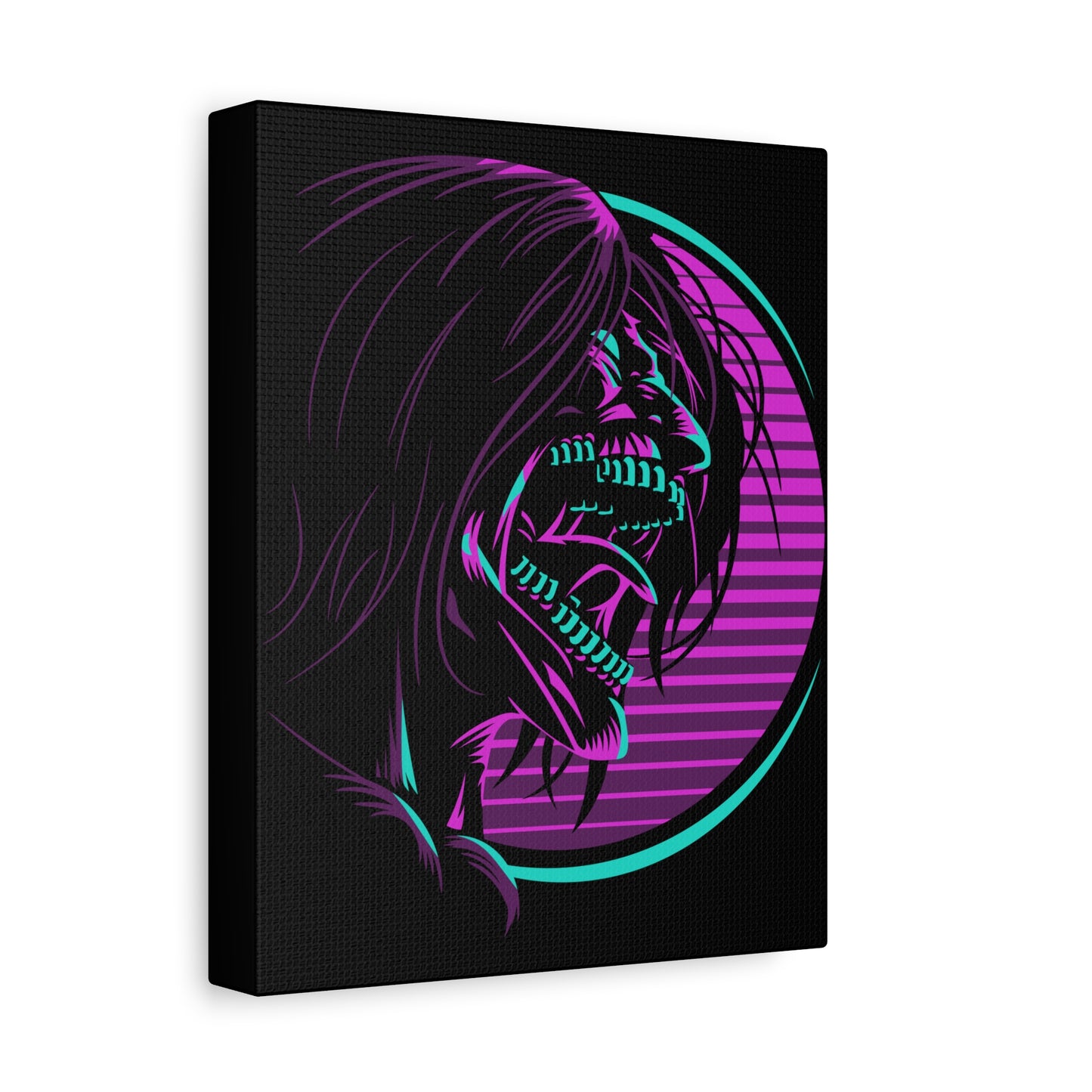 Stylish Matte Canvas Art - Vibrant Monster Design, 1.25" Stretched Wall Décor - CreativeRino