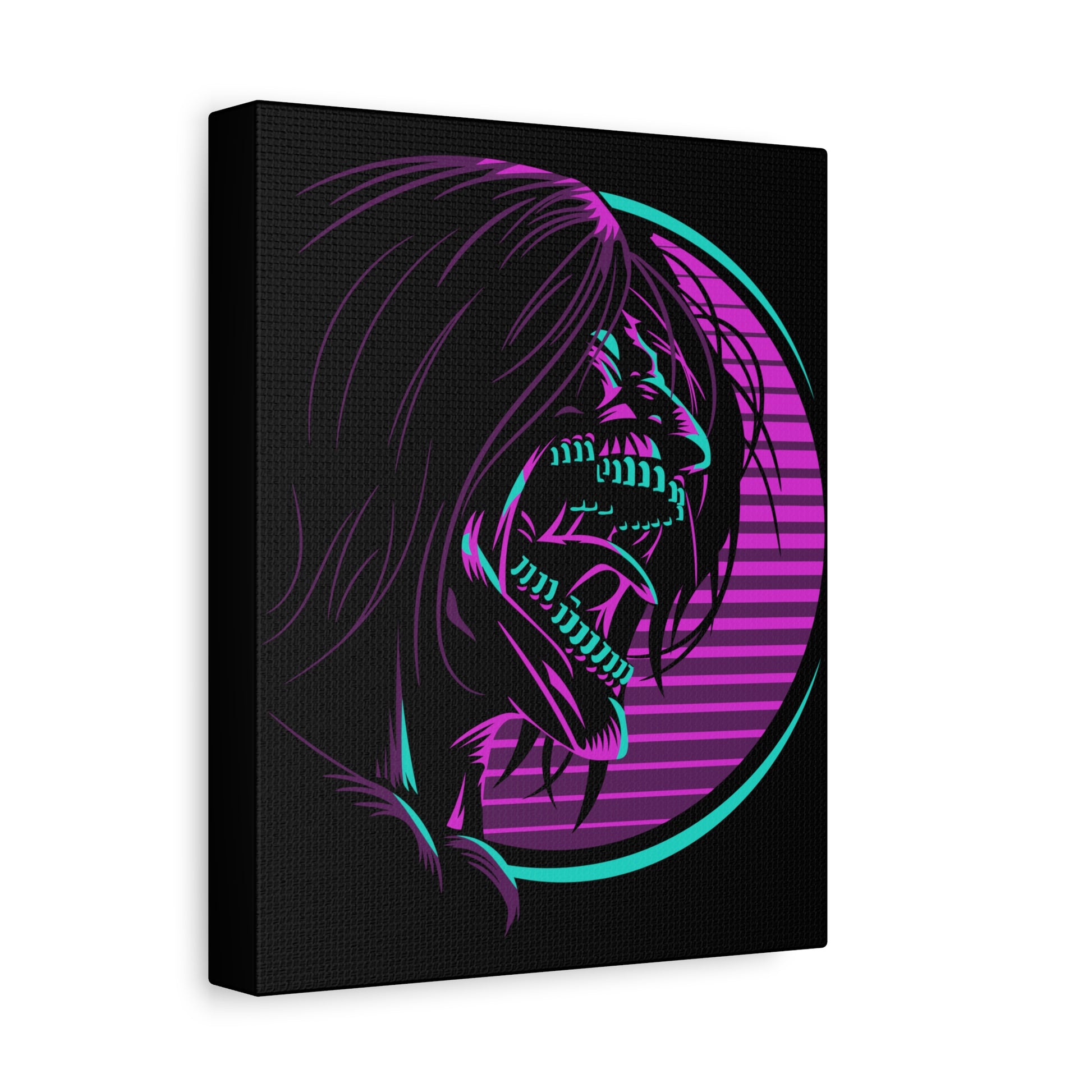 Stylish Matte Canvas Art - Vibrant Monster Design, 1.25" Stretched Wall Décor - CreativeRino