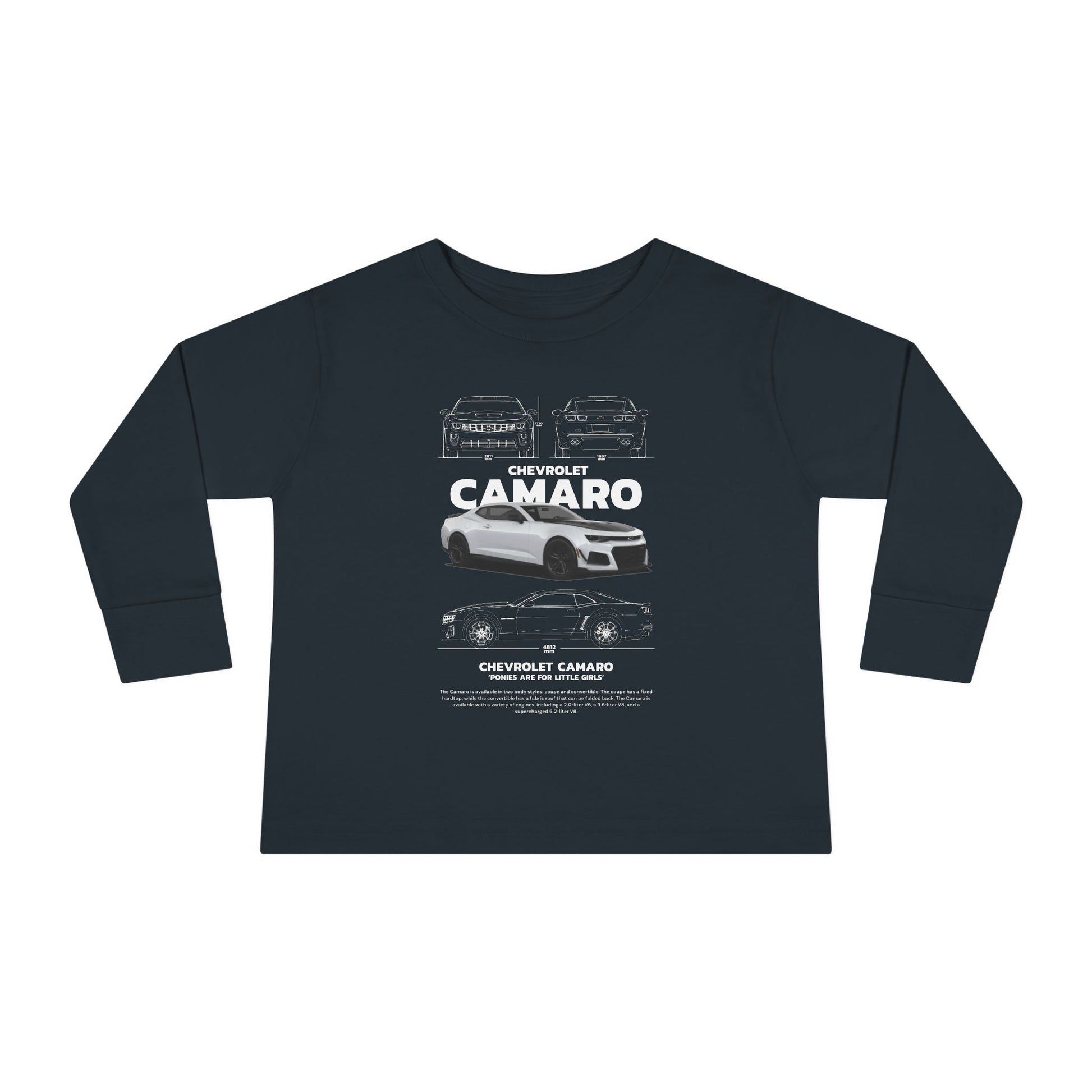 Chevrolet Camaro Toddler Long Sleeve Tee – Perfect Gift for Young Car Enthusiasts - CreativeRino