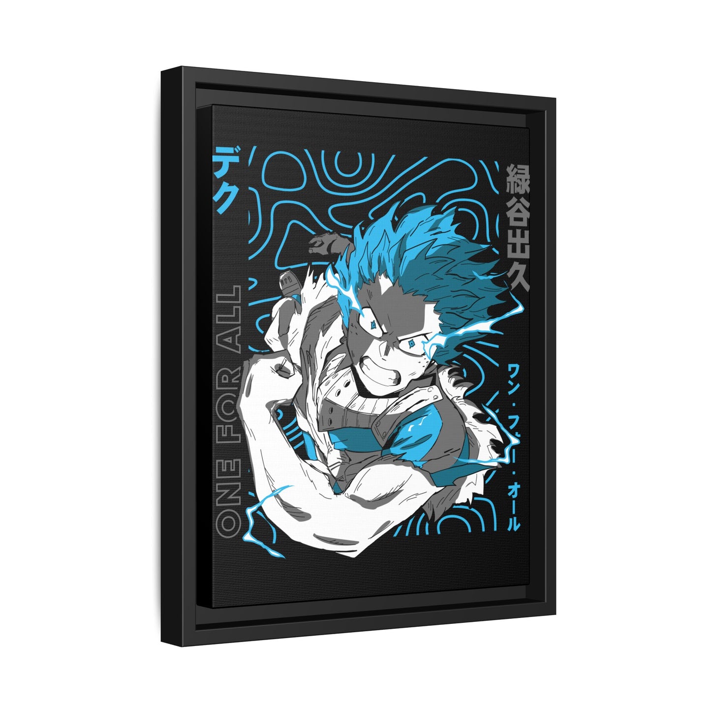 Anime Wall Art Print - One For All My Hero Academia Framed Canvas - CreativeRino