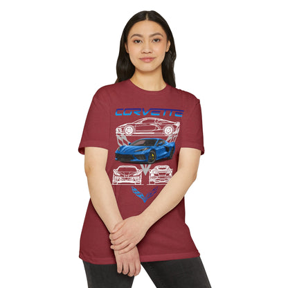 Corvette Graphic Unisex T-Shirt – Bold Racing T-shirt Design for Car Enthusiasts - CreativeRino