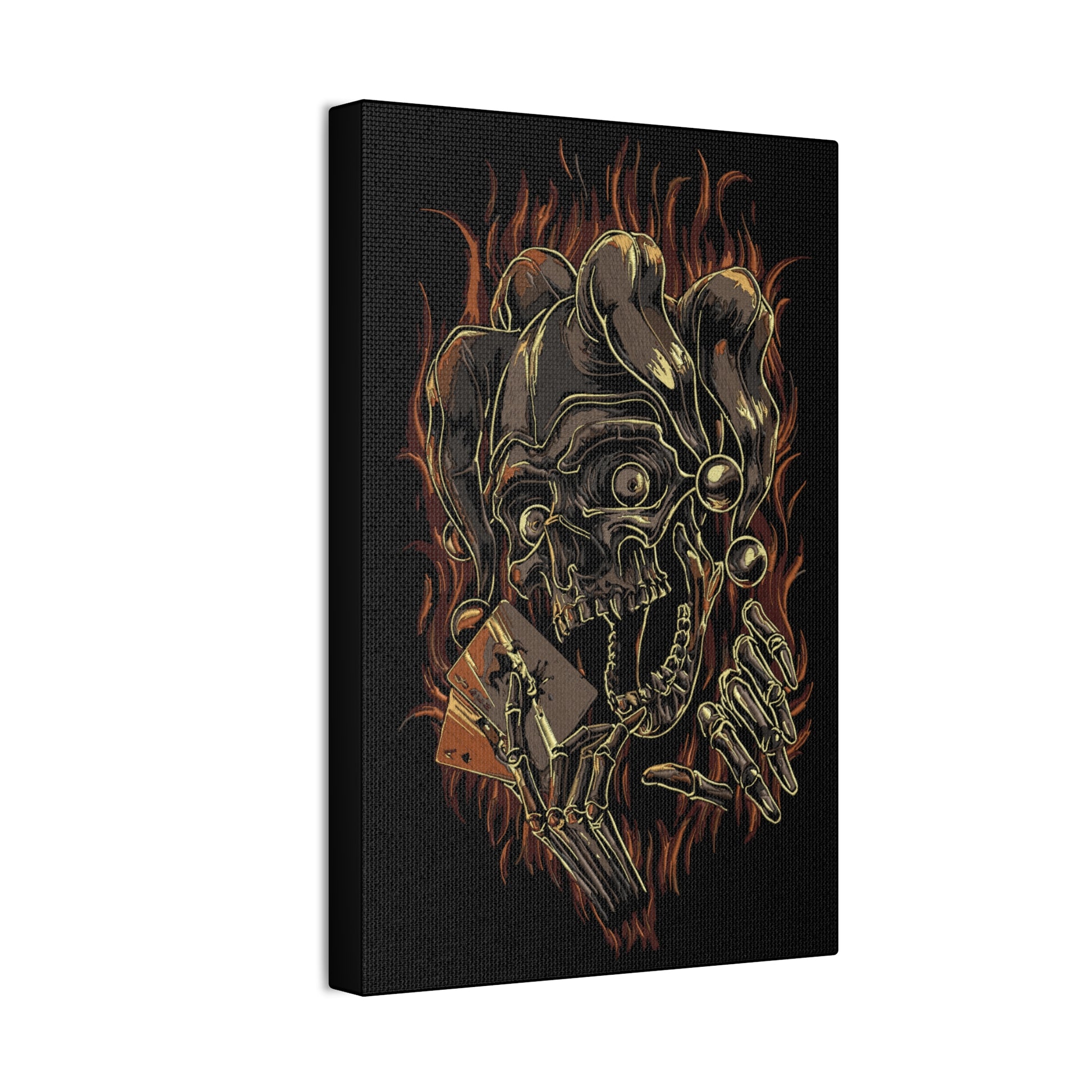 Gothic Skull Art Print, Framed Wall Decor, Halloween Home Decor, Edgy Art, Unique Gift for Him - CreativeRino