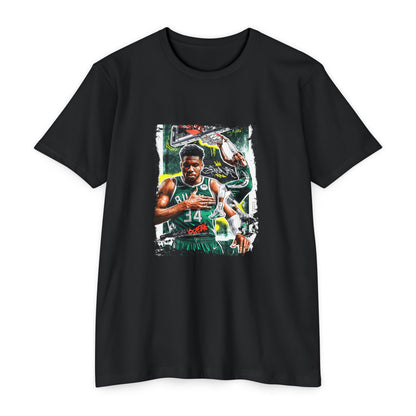 Unisex Basketball Graphic T-shirt - Giannis Antetokounmpo Inspired Tee - CreativeRino