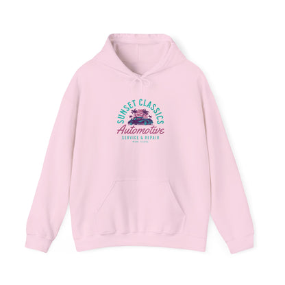 Sunset Classics Automotive Hoodie - Heavy Blend Unisex Sweatshirt - CreativeRino
