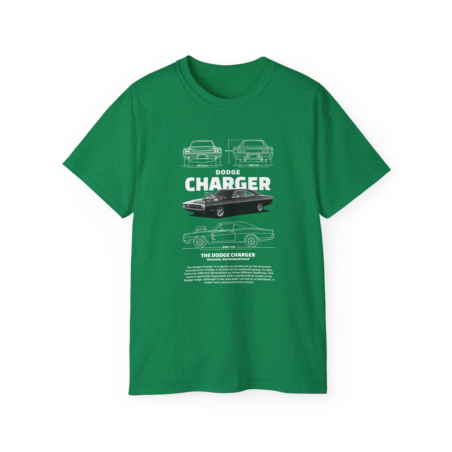 Dodge Charger 1970 Graphic Unisex Tee - Perfect T-shirt for Car Enthusiasts - CreativeRino