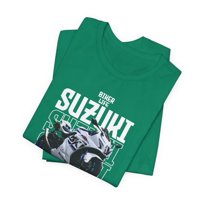 Biker Life Suzuki Unisex Short Sleeve Tee - Perfect T-shirt for Motorcycle Enthusiasts - CreativeRino