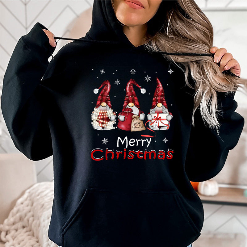 Cozy Christmas Fleece Hoodie for Women | Festive Graphic Pullover Sweatshirt with Drawstring | Ultimate Holiday Comfort Wear eprolo