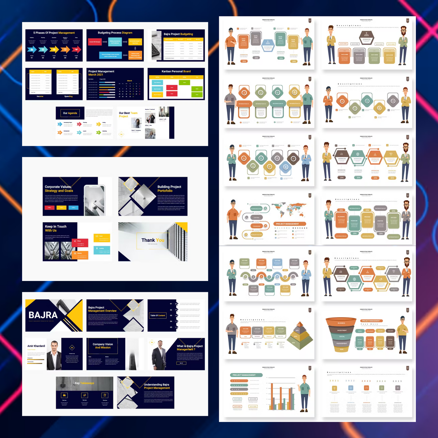 20 Project Management Powerpoint Presentation Template Bundle