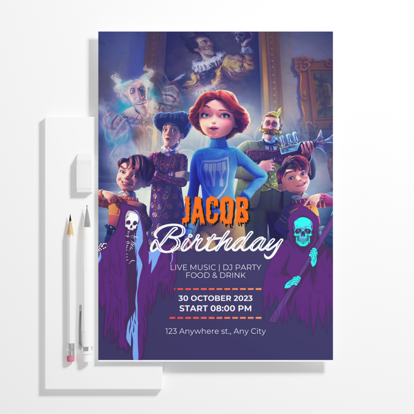 Canterville Ghost Birthday Invitation Template