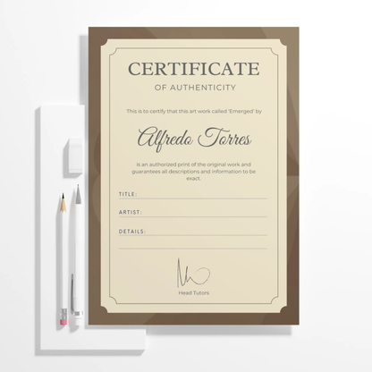 Certificate of Authenticity Template | Authenticity Certificate - CreativeRino