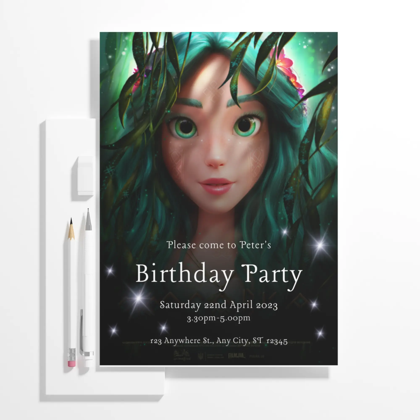 Mavka The Forest Song Birthday Invitation Template - CreativeRino