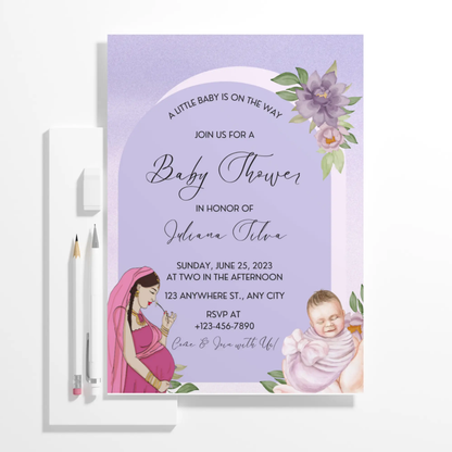 Indian Baby Shower Invitation - CreativeRino
