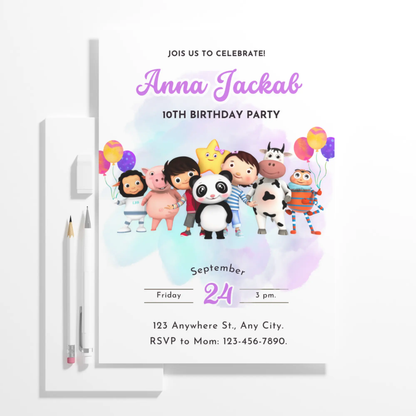 Little Baby Bum Birthday Invitation Template - CreativeRino