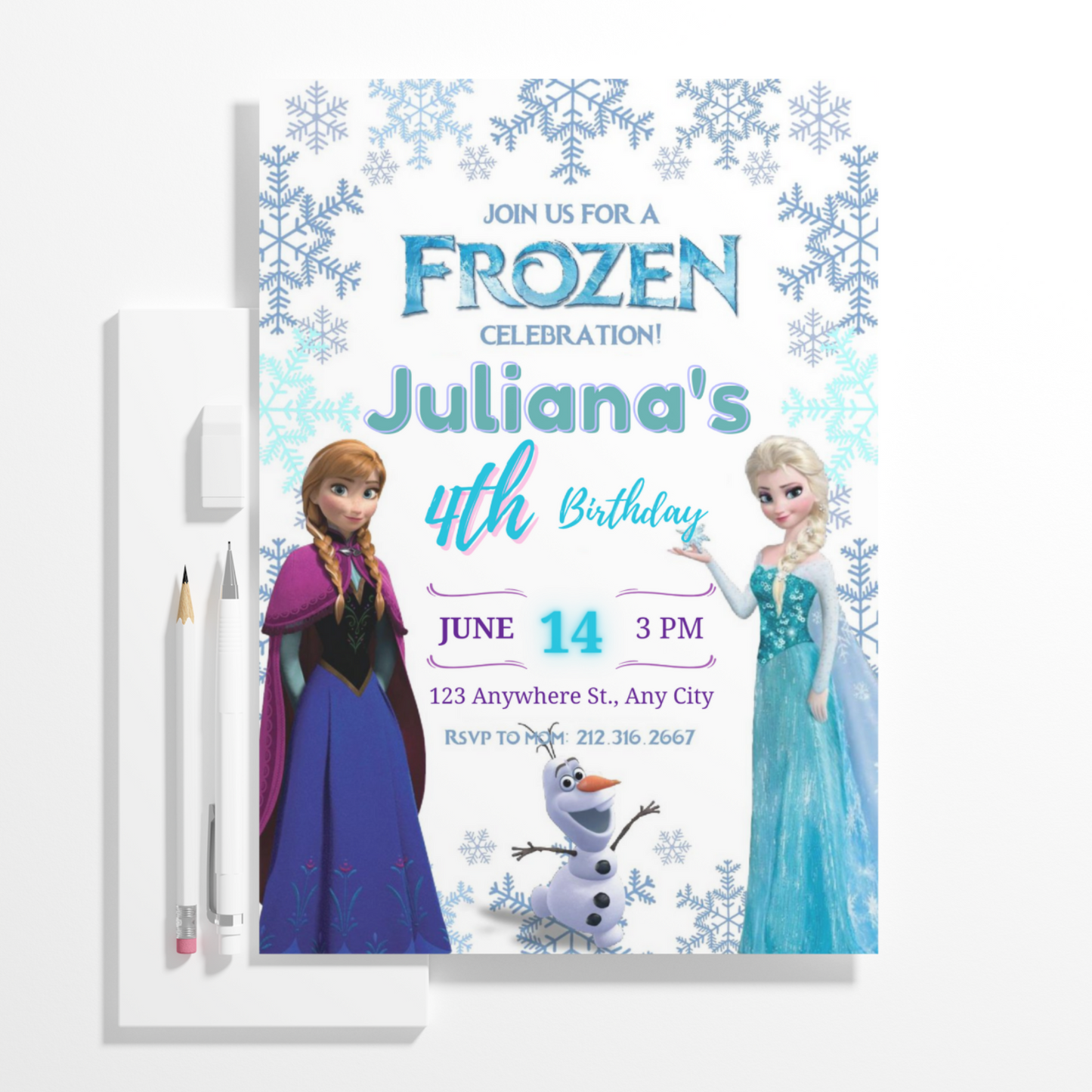 Frozen Birthday Invitation Template