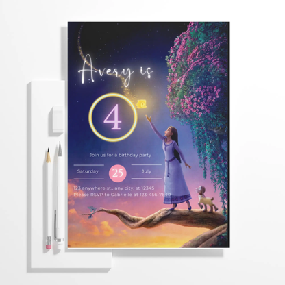 Wish Birthday Invitation Template - CreativeRino