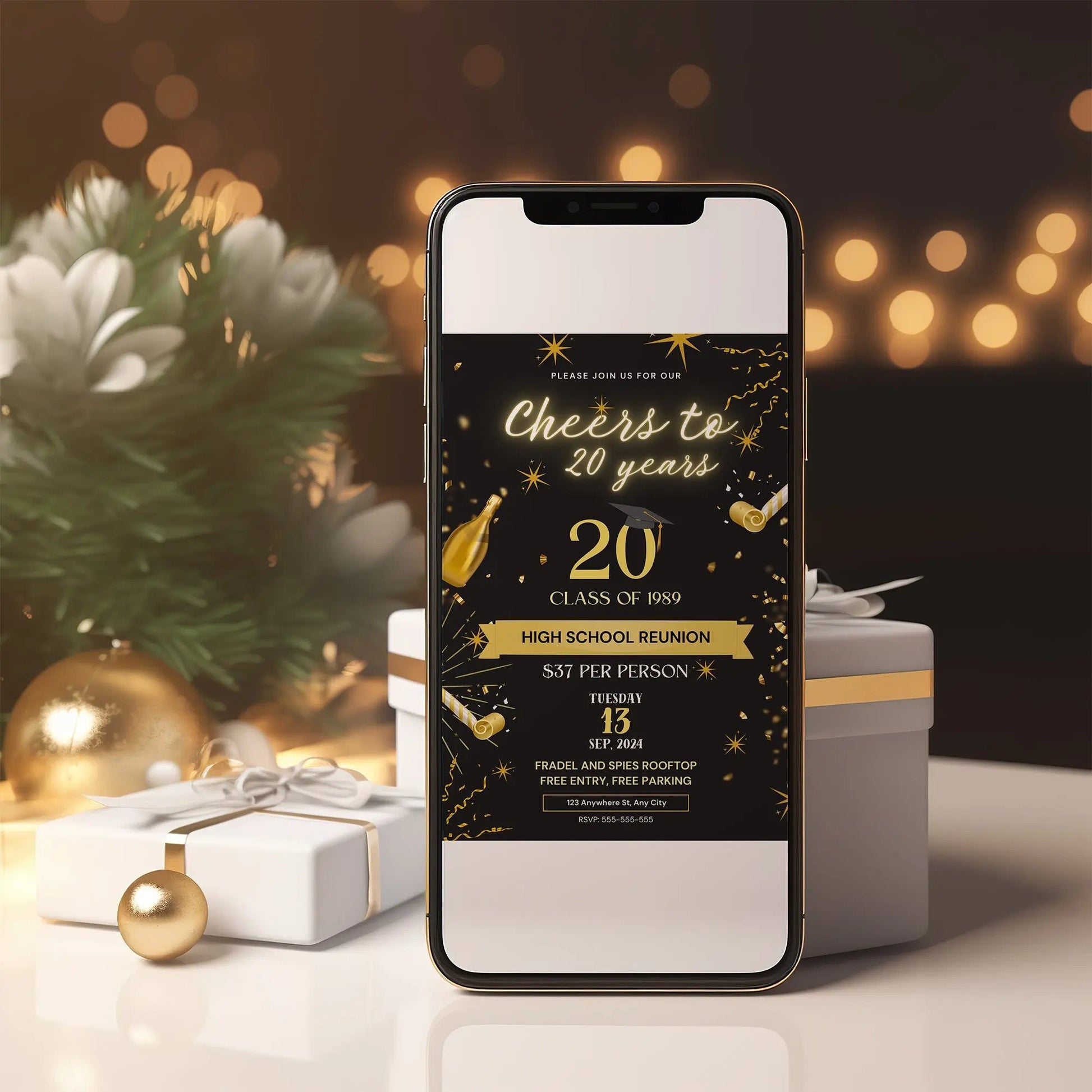 School Reunion Flyer Template | High School Reunion Invitation CreativeRino