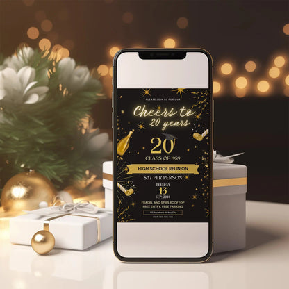 School Reunion Flyer Template | High School Reunion Invitation CreativeRino