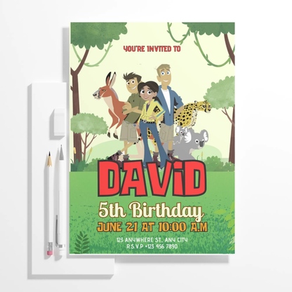 Wild Kratts Birthday Invitation Template - CreativeRino