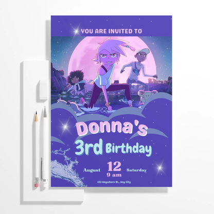 Kipo and the Age of Wonderbeasts Birthday Invitation Template - CreativeRino