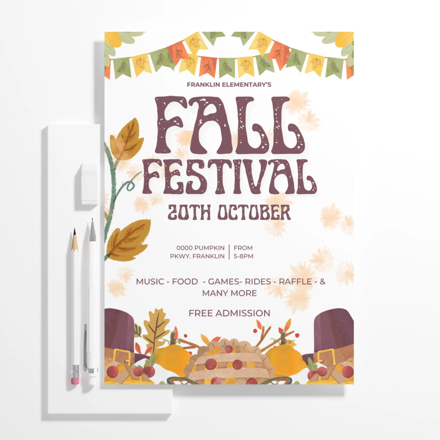 Fall Festival Invitation Template | Fall Festival Flyer - CreativeRino