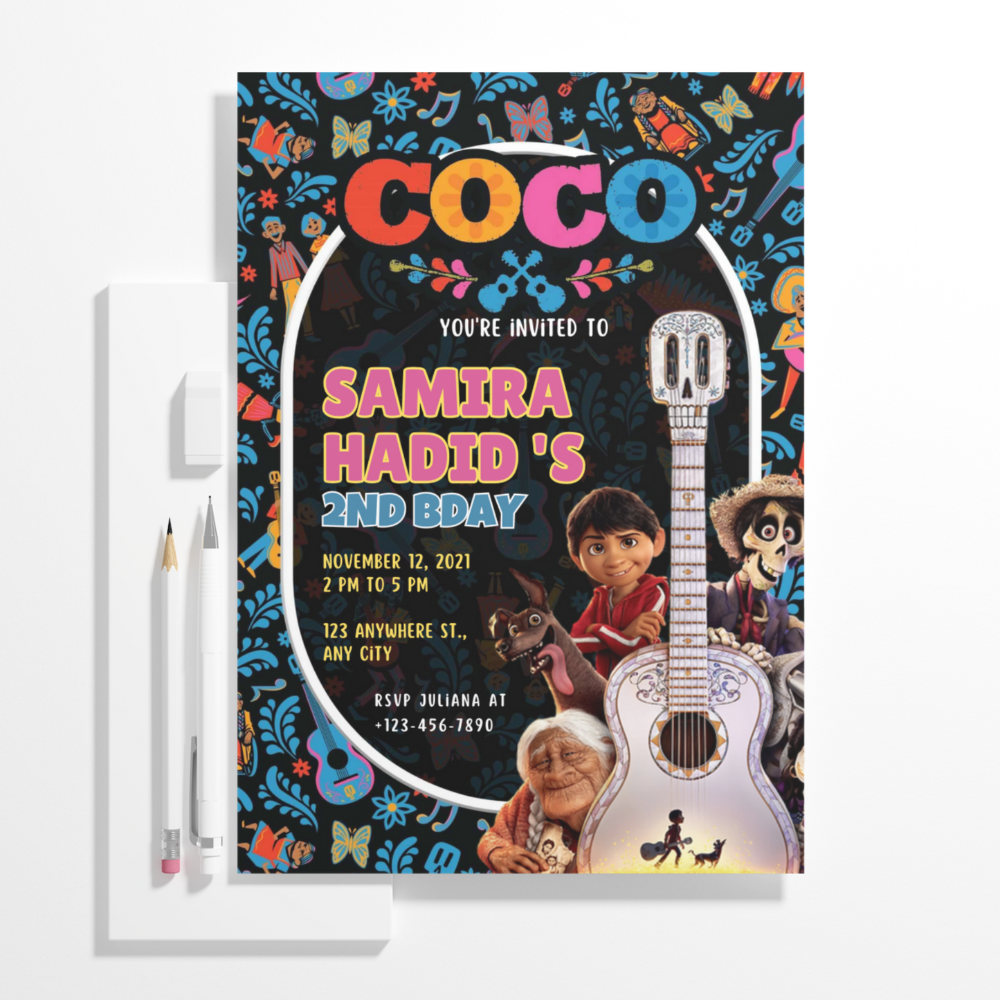 Coco Birthday Invitation Template