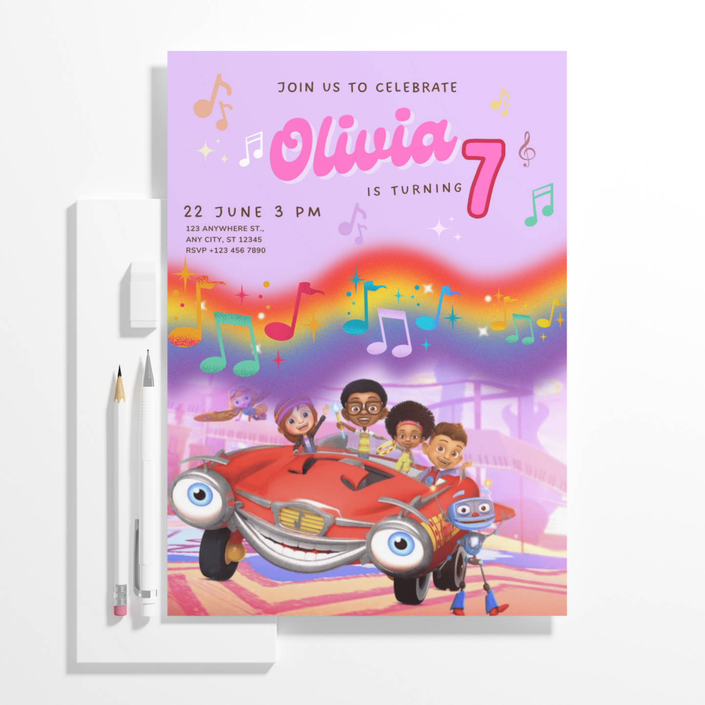 Motown Magic Birthday Invitation Template