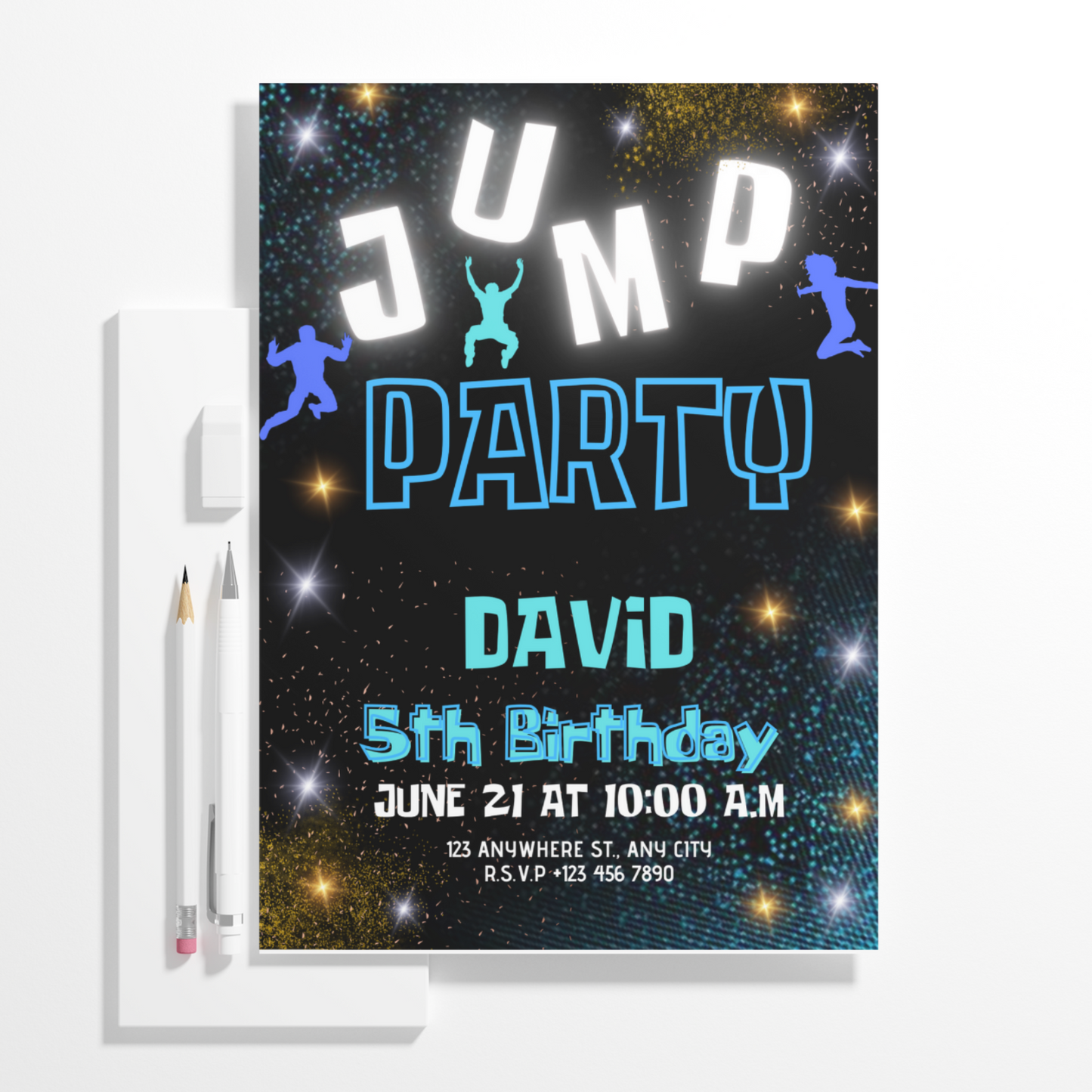 Jump Birthday Party Invitation Template