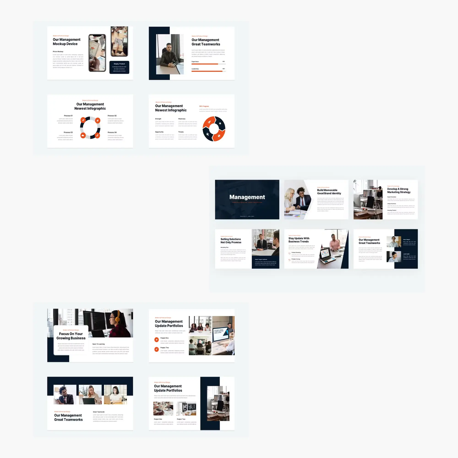 5 Consulting Powerpoint Presentation Template Bundle | Finance Business Mentoring Management Strategy Consulting PowerPoint Template - CreativeRino