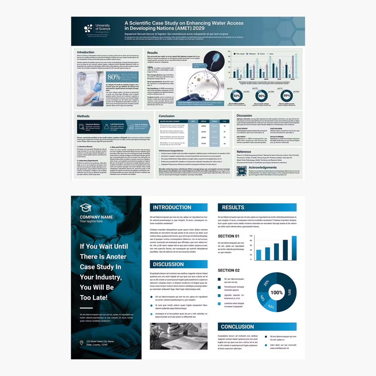 19 Research Poster Template Bundle | Academic Scientific Medical Research Case Study Poster Templates | Adobe Indesign