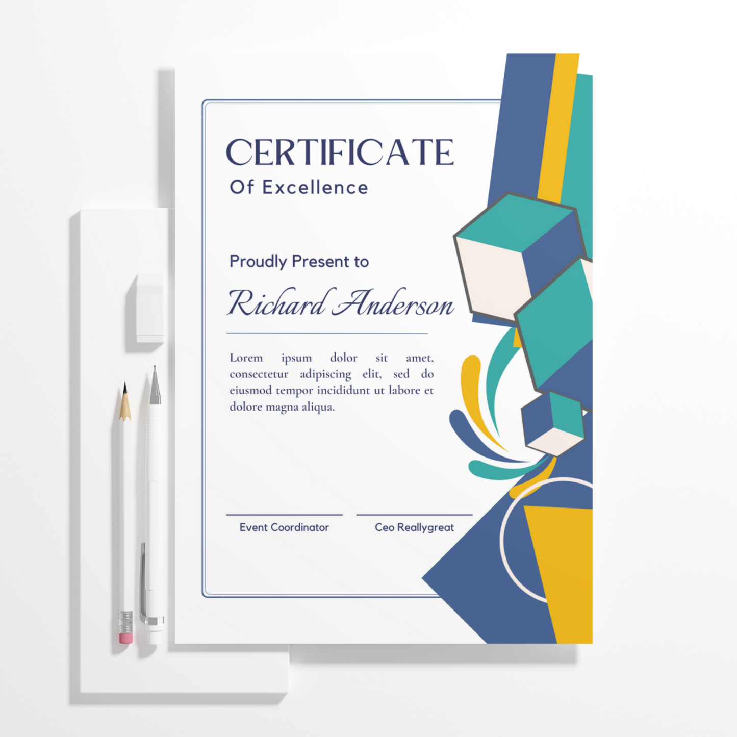 Certificate of Excellence Template | Excellence Certificate