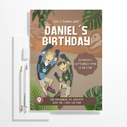 Wild Kratts Birthday Invitation Template - CreativeRino