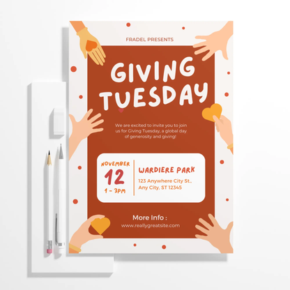Giving Tuesday Invitation Template - CreativeRino
