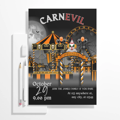 Halloween Carnival Invitation Template - CreativeRino