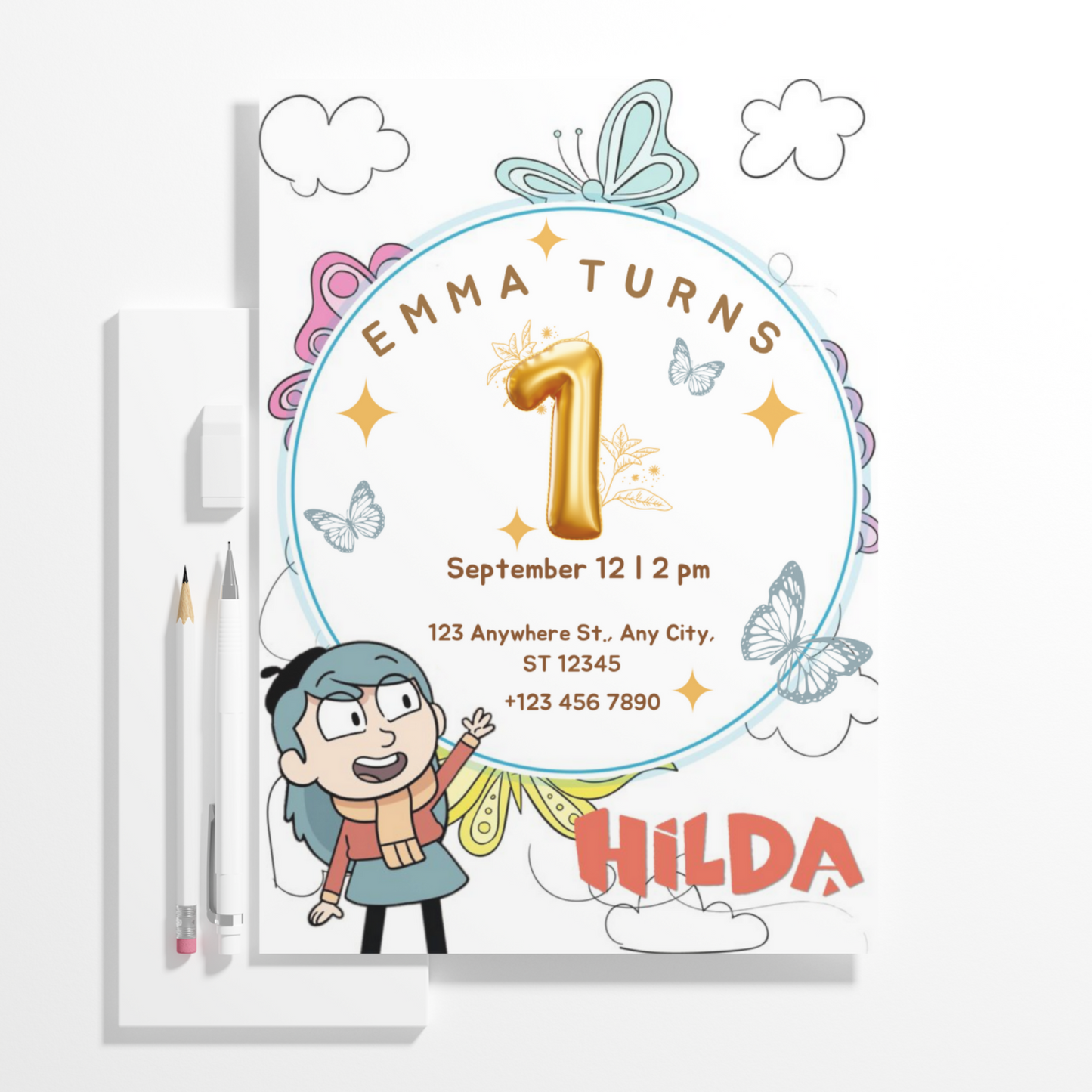 Hilda Birthday Invitation Template