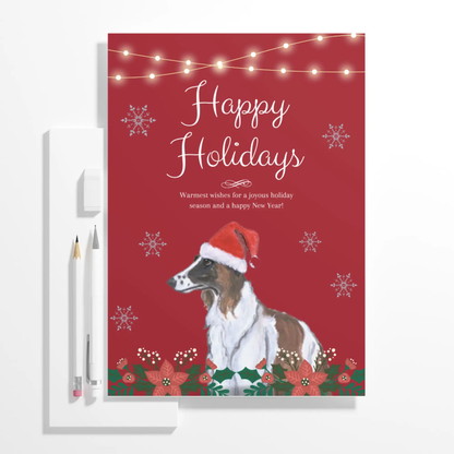 Borzoi Christmas Invitation Template - CreativeRino