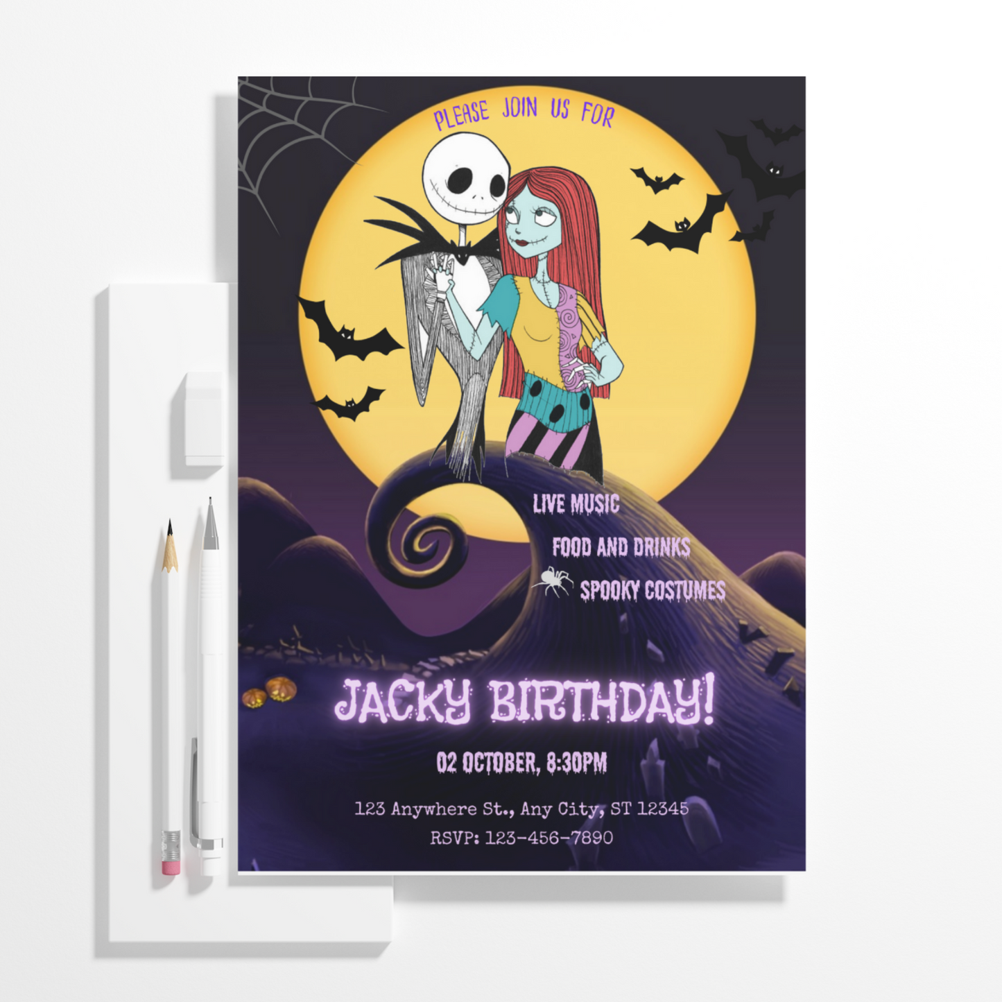 The Nightmare before Christmas Birthday Invitation Template