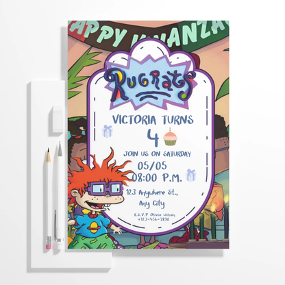 Rugrats Birthday Invitation Template - CreativeRino