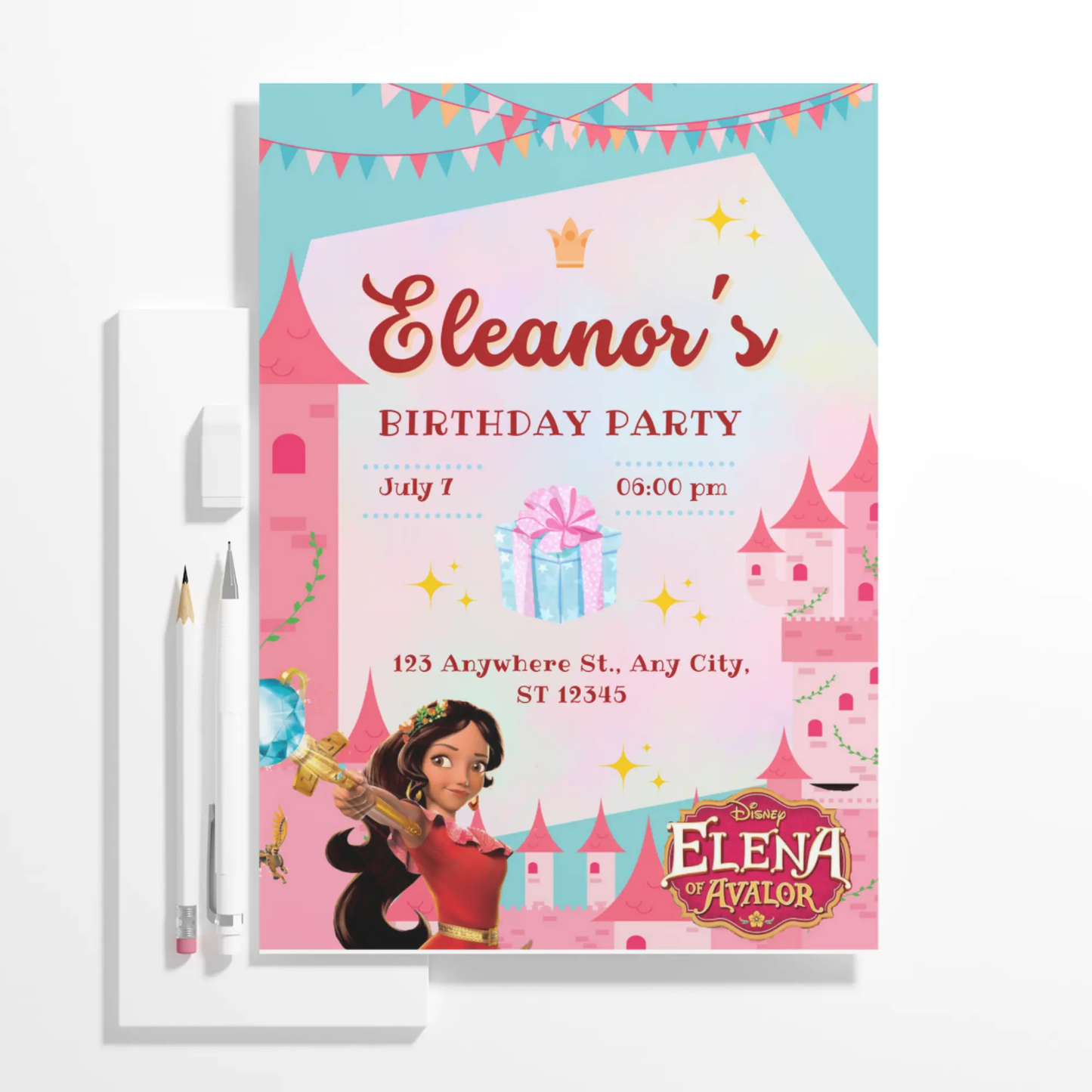 Elena of Avalor Birthday Invitation Template - CreativeRino