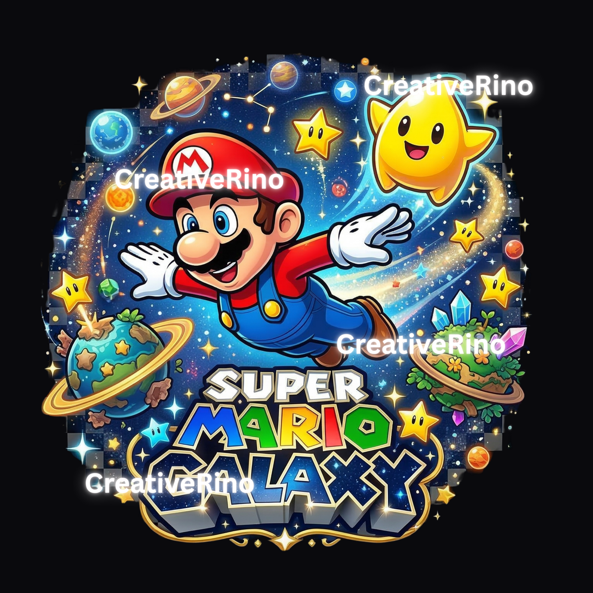 Super Mario Galaxy PNG | Mario Space Theme Clipart CreativeRino