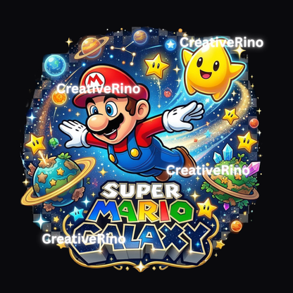Super Mario Galaxy PNG | Mario Space Theme Clipart CreativeRino