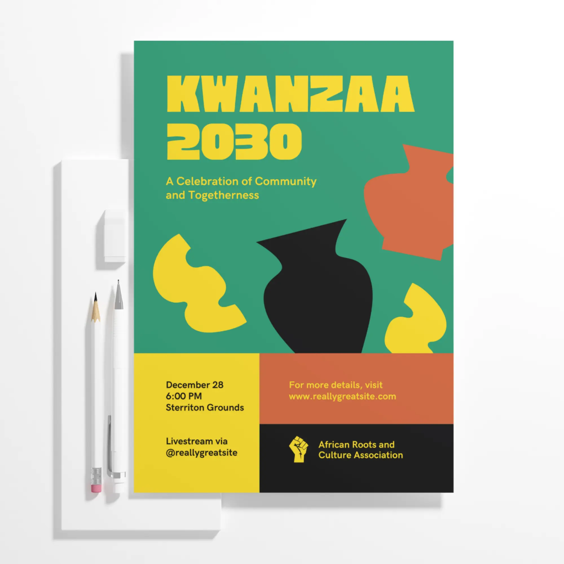 Kwanzaa Invitation Template - CreativeRino